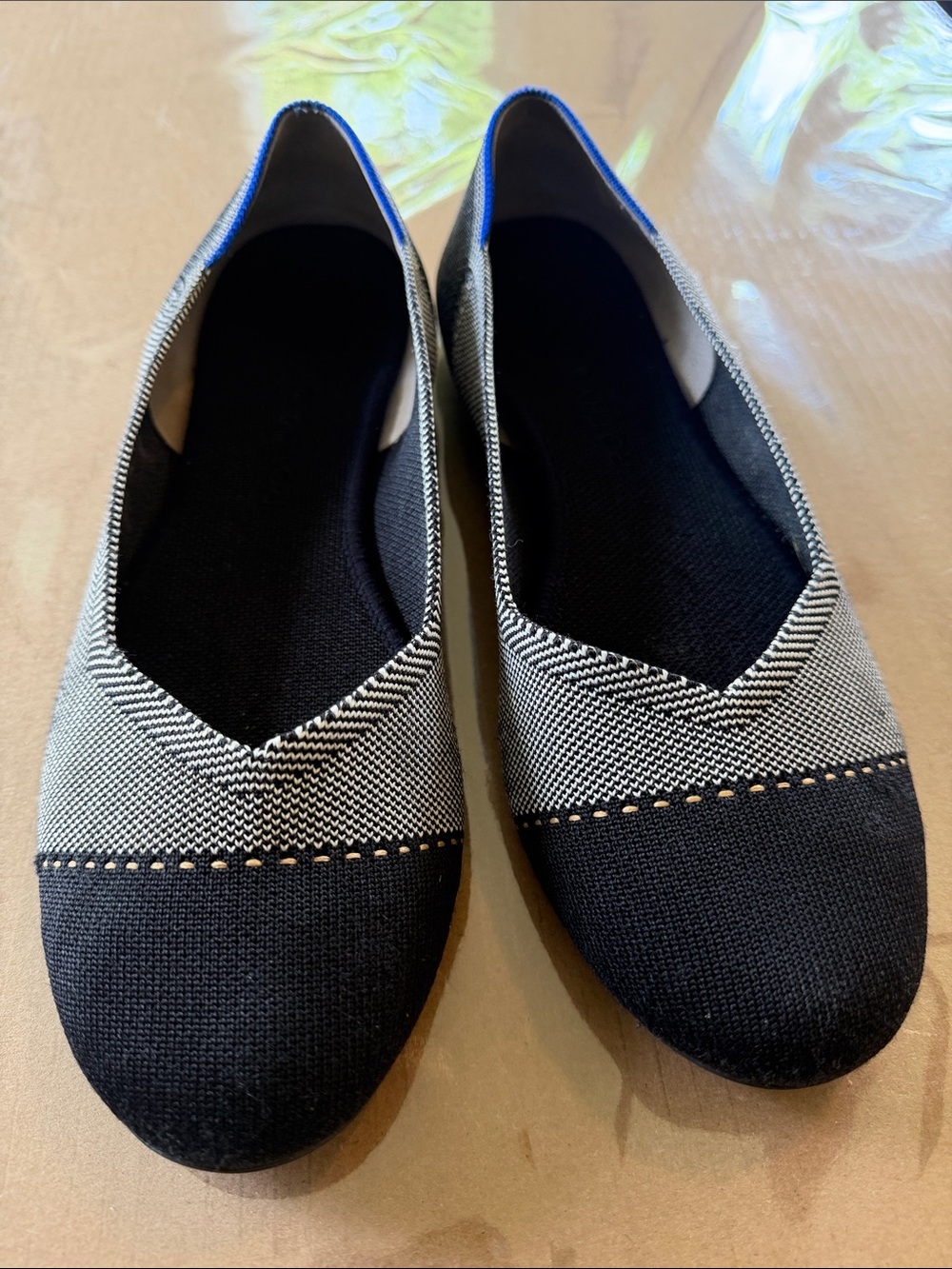 Rothy’s the Flat Grey Mist captoe round toe ballet flats